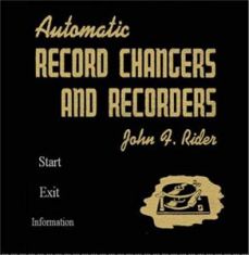 Rider's Automatic Record Changers & Recorders on CD: click to enlarge