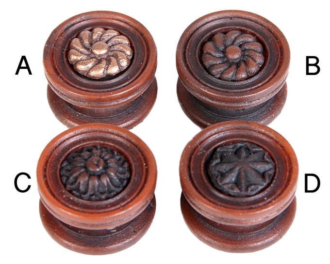 Generic Wood Knob with Insert - 1930's Radios (plastic)